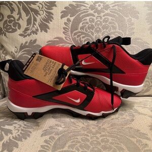 New Nike Alpha Menace 4 Shark FN0028-600 Men's US 9 Red Football Cleats